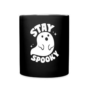 Bleib Gruselig Den Geist Von Halloween - Tasse einfarbig - Schwarz - Vorne