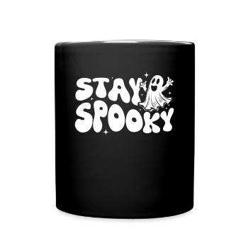 Bleib Gruselig Den Geist Von Halloween - Tasse einfarbig - Schwarz - Vorne