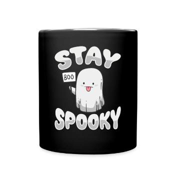 Bleib Gruselig Den Geist Von Halloween - Tasse einfarbig - Schwarz - Vorne