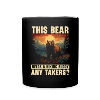 Ours Randonnée Escalade Randonneur Ours Amoureux - Mug uni - noir - Devant