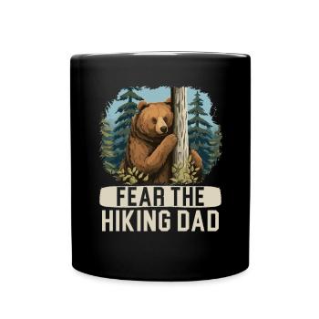 Bear Hiking Mountain Climbing Hiker Bear Lover - Full Colour Mug - black - Front