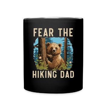 Bear Hiking Mountain Climbing Hiker Bear Lover - Full Colour Mug - black - Front