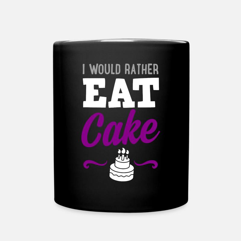 Je préfère manger du gâteau drôle de fierté asexuée - Mug uni - noir