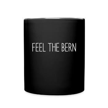 Feel the Bern Bernie Sanders Mittens Inauguration - Full Colour Mug - black - Front