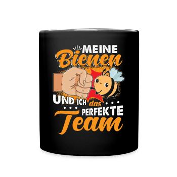 Meine Bienen Und Ich Das Perfekte Team - Tasse einfarbig - Schwarz - Vorne