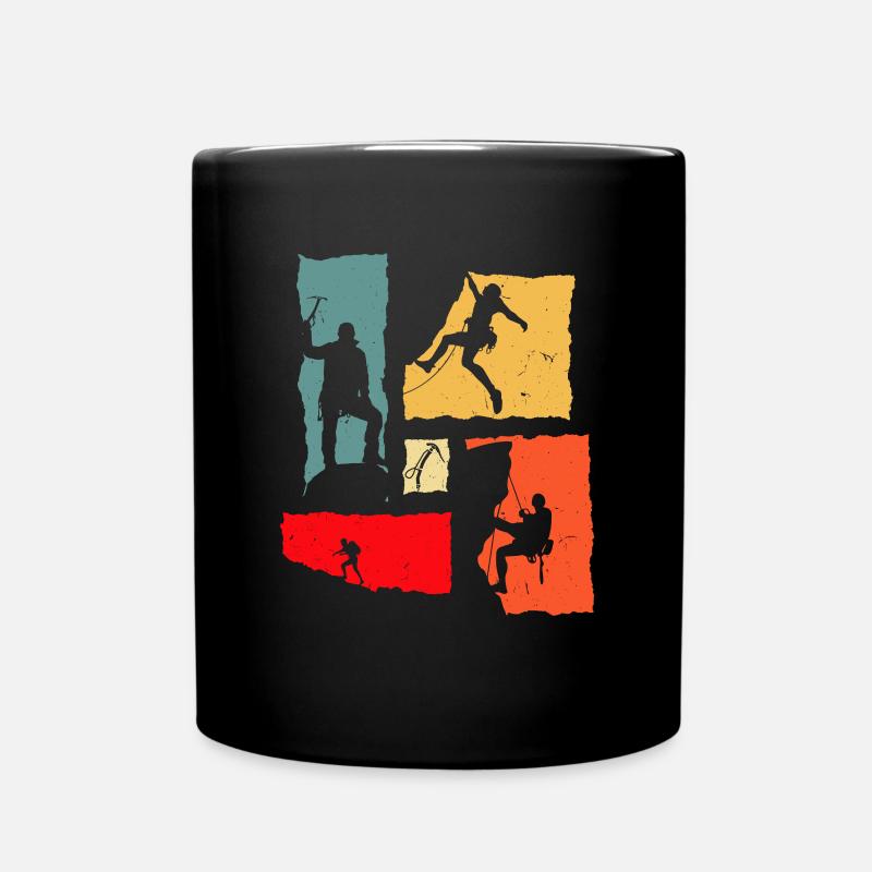 Climber Retro Climbing - Tasse einfarbig - Schwarz