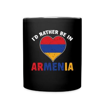 Armenische Flagge Armenien - Tasse einfarbig - Schwarz - Vorne
