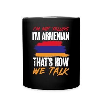 Armenische Flagge Armenien - Tasse einfarbig - Schwarz - Vorne