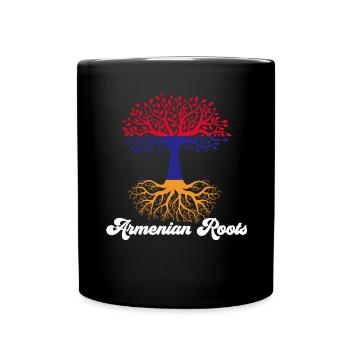 Armenische Flagge Armenien - Tasse einfarbig - Schwarz - Vorne