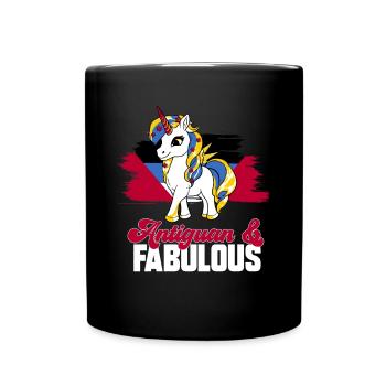 Antigua and Barbuda flag - Full Colour Mug - black - Front