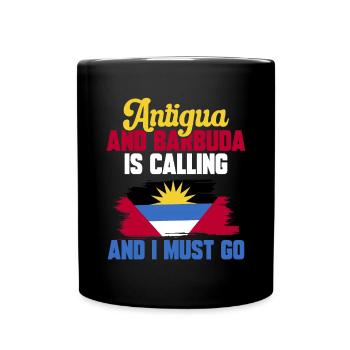 Antigua and Barbuda flag - Full Colour Mug - black - Front