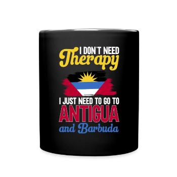 Antigua and Barbuda flag - Full Colour Mug - black - Front