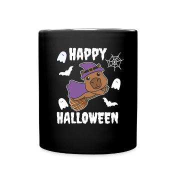 Capybara Joyeux Halloween Sorcière Enfants Sorcière Costume de Sorcière - Mug uni - noir - Devant