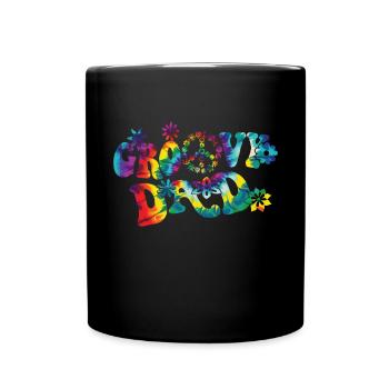Retro Groovy Daddy Matching Family Birthday Party - Tasse einfarbig - Schwarz - Vorne