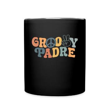 Retro Groovy Daddy Matching Family Birthday Party - Tasse einfarbig - Schwarz - Vorne