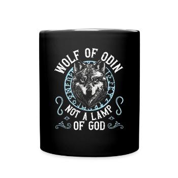 Wolf Of Odin Not A Lamp Of God Viking - Tasse einfarbig - Schwarz - Vorne