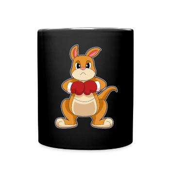Kangaroo Boxer Boxing Gloves Boxing - Full Colour Mug - black - Front