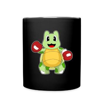 Turtle Boxer Boxing Gloves Boxing - Full Colour Mug - black - Front