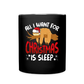Alles, Was Ich Mir Zu Weihnachten - Tasse einfarbig - Schwarz - Vorne