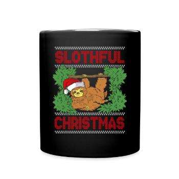 Hässliche, Träge Weihnachten - Tasse einfarbig - Schwarz - Vorne