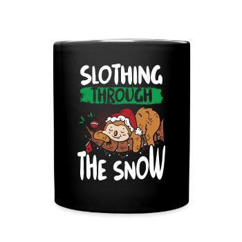 Hurling through the snow - Full Colour Mug - black - Front