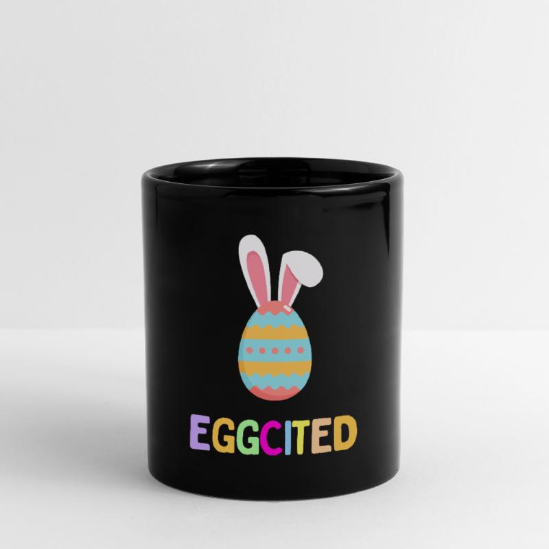 Eggcited For Easter | Funny Easter Egg With Easter Full Colour Mug