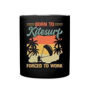 Kitesurf Kitesurfer Kiteboard Kitesurfen - Tasse einfarbig - Schwarz - Vorne