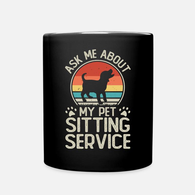 Hund Hunde - Tasse einfarbig - Schwarz