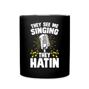 Singing Singer - Full Colour Mug - black - Front