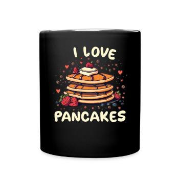 I Love Pancakes - Profitez de la vie avec des crêpes - Mug uni - noir - Devant