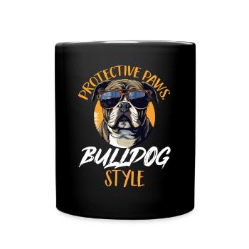 Amateur de bouledogue anglais britannique Pattes protectrices - Mug uni - noir - Devant