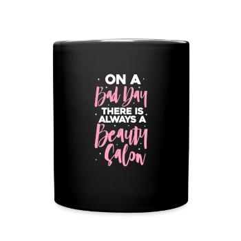 Kosmetikerin Kosmetik Make-up Geschenk - Tasse einfarbig - Schwarz - Vorne