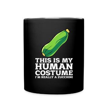 Zucchini - Tasse einfarbig - Schwarz - Vorne