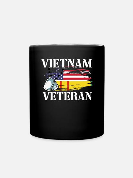 Us Army Vietnam Veteran - Tasse einfarbig - Schwarz
