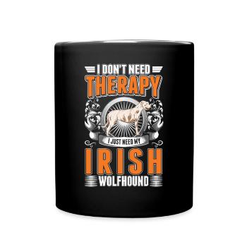 Irish Wolfhound Therapy Irish Wolfhound - Full Colour Mug - black - Front