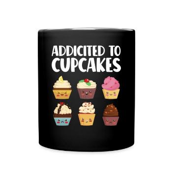 Chef pâtissier Baker Cuisson de cupcakes amusants - Mug uni - noir - Devant