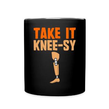 Drôle d’amputation prothétique de jambe amputation - Mug uni - noir - Devant