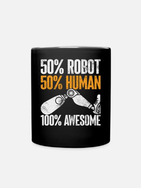 Prosthetic leg of amputees - Full Colour Mug - black