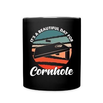 Cornhole jeu Cornhole Player - Mug uni - noir - Devant