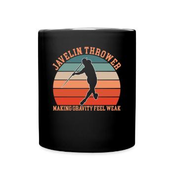Lancer du javelot - Mug uni - noir - Devant