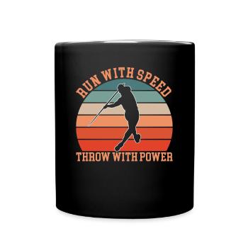 Lancer du javelot - Mug uni - noir - Devant