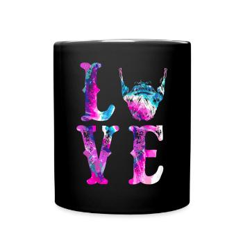 Beard Lover Bearded Man Watercolor - Tasse einfarbig - Schwarz - Vorne