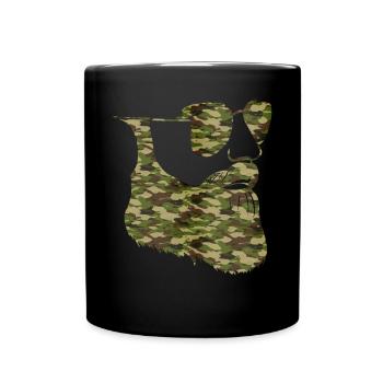 Beard Lover Bearded Man Camo - Full Colour Mug - black - Front
