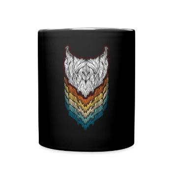 Beard Lover Bearded Man Retro - Full Colour Mug - black - Front