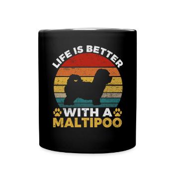 Cadeaux Maltipoo - Mug uni - noir - Devant