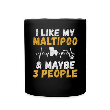 Maltipoo Gifts - Tasse einfarbig - Schwarz - Vorne