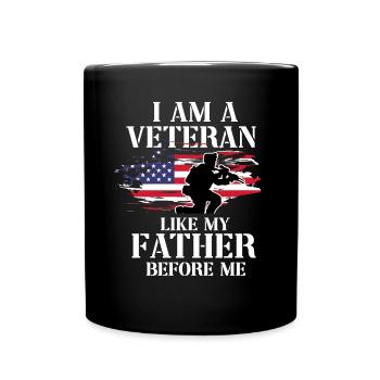 Us Army Vietnam Veteran - Tasse einfarbig - Schwarz - Vorne