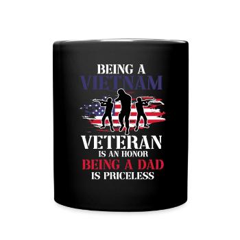 Us Army Vietnam Veteran - Tasse einfarbig - Schwarz - Vorne