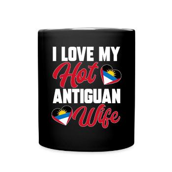 Antigua and Barbuda flag - Full Colour Mug - black - Front