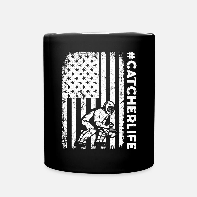 Receveur de baseball Lanceur de baseball - Mug uni - noir